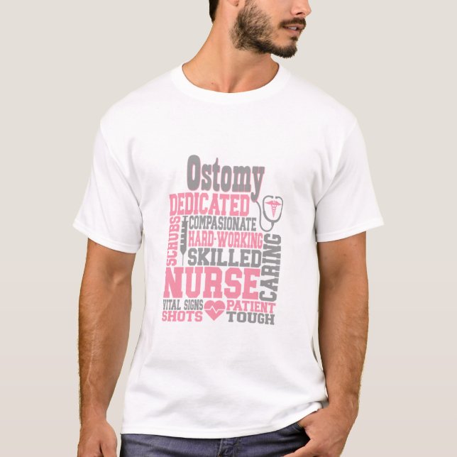 T-shirt Ostomie Infirmière Colon Cancer Stoma Sac Crohns C (Devant)