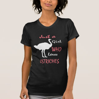 T-shirt Ostrich Bird Girl Cadeau