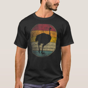 T-shirt Ostrich Bird Love Sun Retro Vintage les années 70