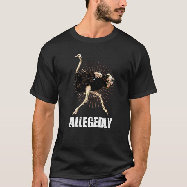 T-shirt Ostrich Birdwatcher OEuvre d'observation d'oiseaux (Devant)