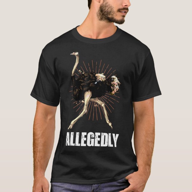 T-shirt Ostrich Birdwatcher OEuvre d'observation d'oiseaux (Devant)