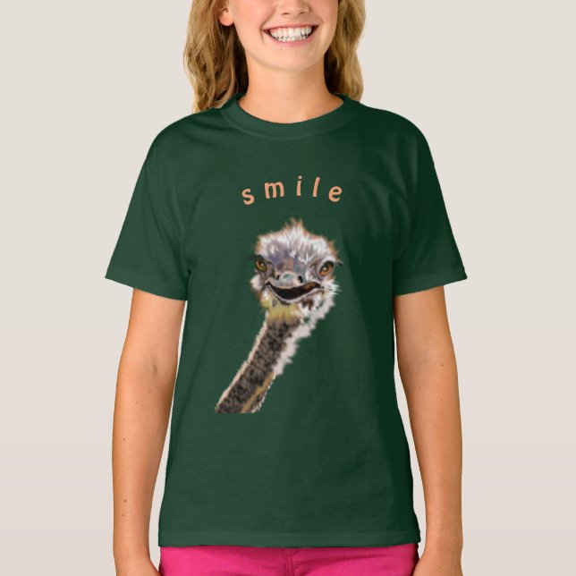 T-shirt Ostrich drôle (Devant)