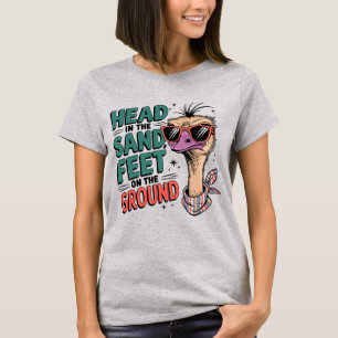 T-shirt Ostrich sassy avec lunettes de soleil