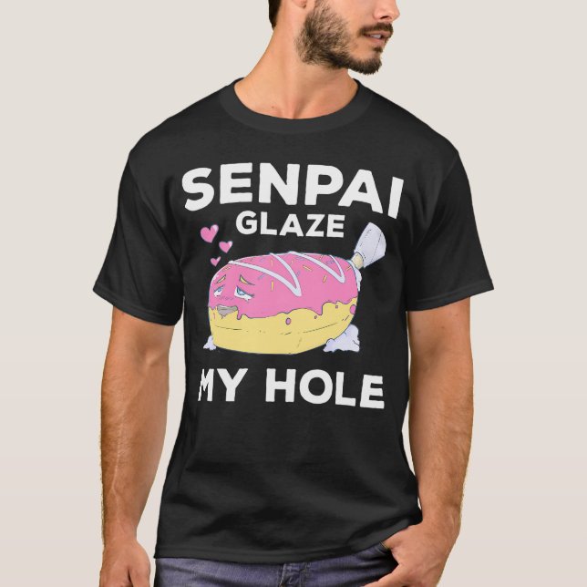 T-shirt Otaku Ahegao Donut Pun Senpai Etchi Hentai F (Devant)