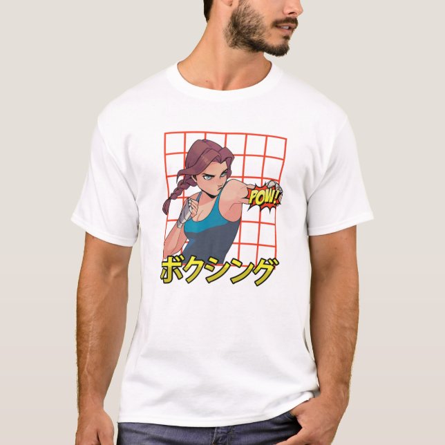 T-shirt Otaku - Anime Boxer Girl - Manga Japonais Aesthet (Devant)