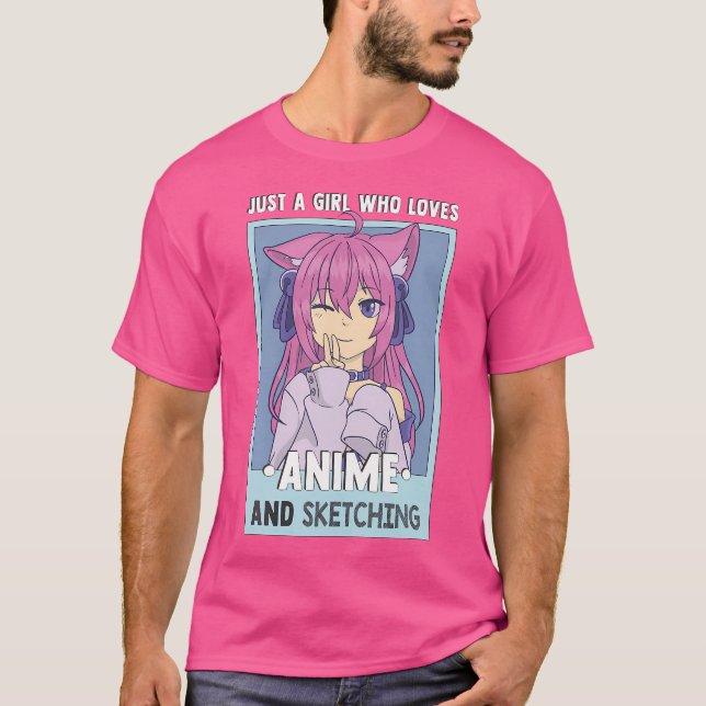 T-shirt Otaku Anime Girl Juste Une Fille Qui Aime Anime Et (Devant)