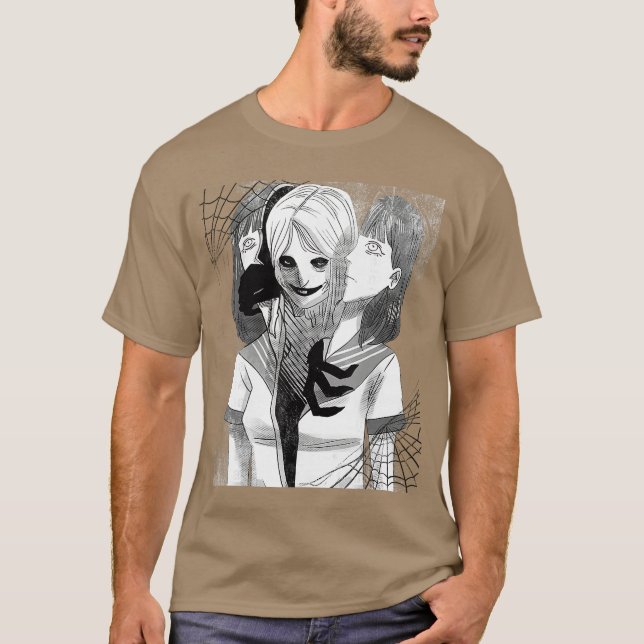T-shirt Otaku Anime Japanese Gothic Witch Occult Girl Horr (Devant)