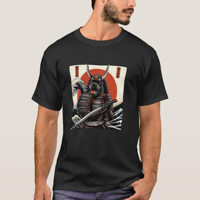 T-shirt Otaku Cane Corso chien Samouraï (Devant)