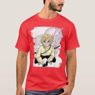 T-shirt Otaku Manga Anime Girl Japonaise Cerise Fleur Sak