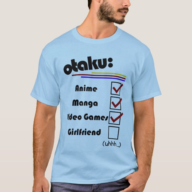 T-shirt Otaku (version masculine - femelle disponible) (Devant)