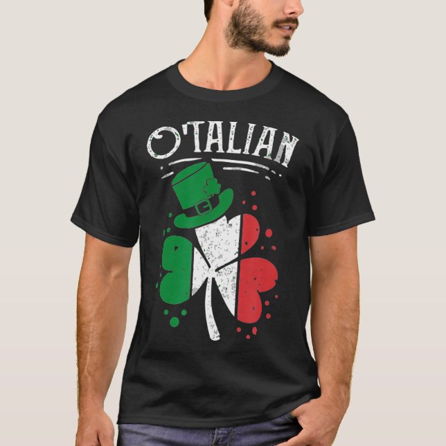 T-shirt Otalian Funny Italien Irish Relations St Day (Devant)