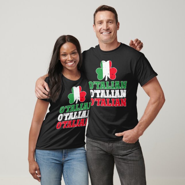 T-shirt O'Talian Green St Patricks Est Italien (Unisexe)