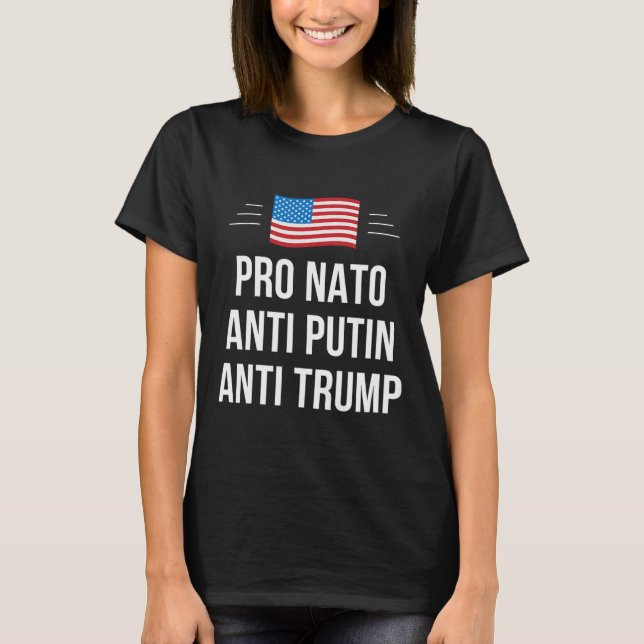 T-shirt OTAN - Anti Poutine - Anti Trump - (Devant)