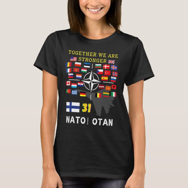 T-shirt OTAN OTAN Bienvenue Finlande Ensemble nous sommes  (Devant)