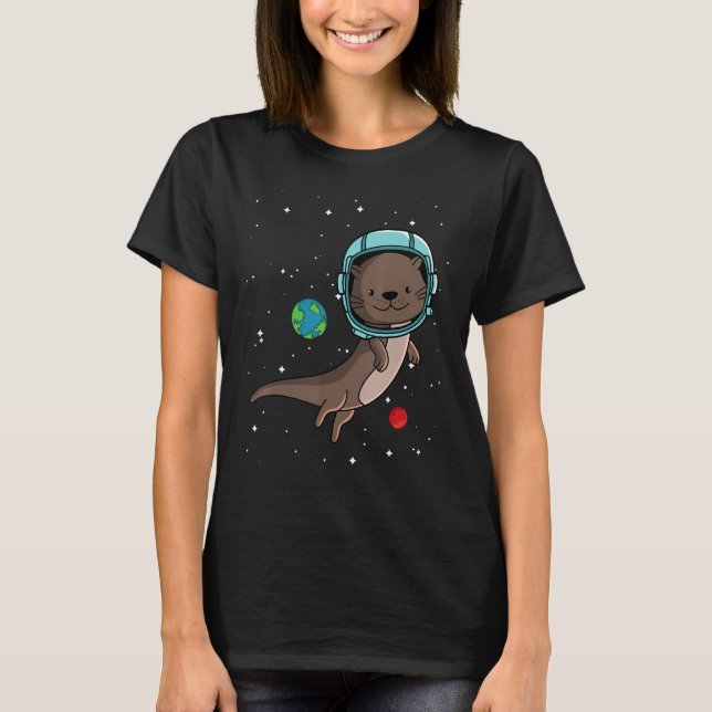 T-shirt Otarie Astronaute Space Animal (Devant)