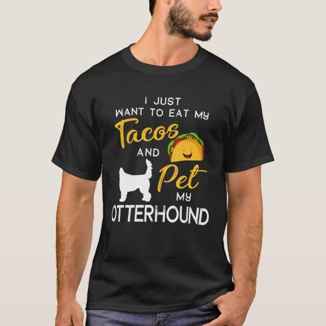 T-shirt Oterhound Chien Tacos Aîné propriétaire Noël Anniv (Devant)