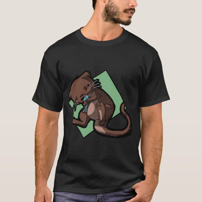 T-shirt Otta aime le poisson (Devant)