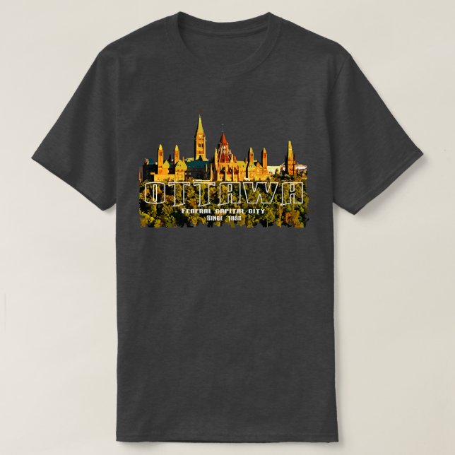 T-shirt Ottawa Capitale Canada (Design devant)