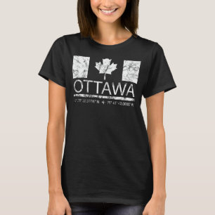 T-shirt Ottawa Ontario Drapeau canadien Voyage à Ottawa