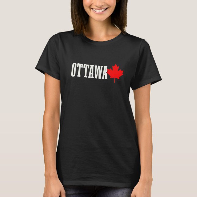 T-shirt Ottawa Québec Feuille d'érable Canada Fierté canad (Devant)