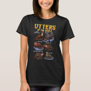 T-shirt Otter Animal de la mer du monde Otter Educati