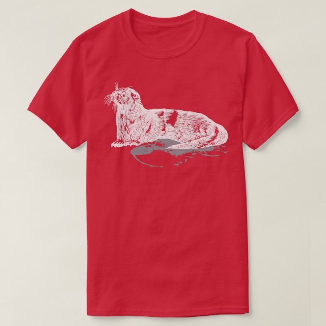 T-shirt Otter animal sauvage (Design devant)