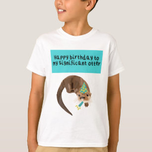 T-shirt Otter Anniversaire Oeuvre Jouer Mammifère Aquatiqu