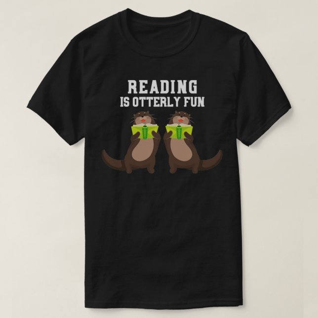 T-shirt Otter Bookworm Lecture Cadeau Animal Otter (Design devant)