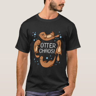 T-shirt Otter Chaos Pour Les Enfants Mignonne Pyjama Dorma