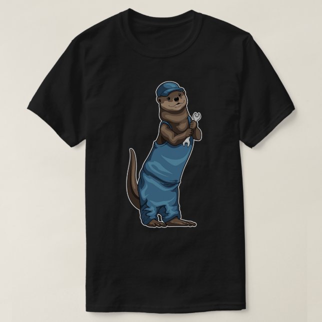 T-shirt Otter Craftsman Wrench (Design devant)