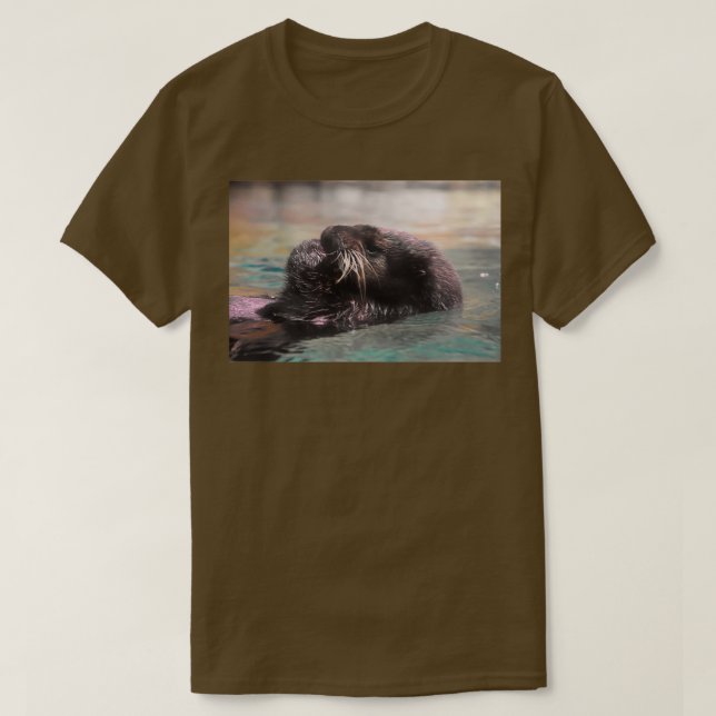 T-shirt Otter de mer à l'aquarium de Georgia (Design devant)