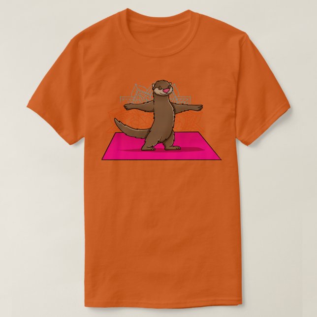 T-shirt Otter Doing Yoga (Design devant)