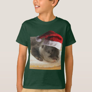 T-shirt Otter endormi de Noël