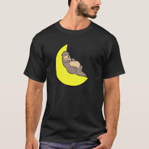 T-shirt Otter Fatigué Nap Toute La Journée Dormir Toute Nu