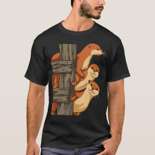 T-shirt Otter Femme mignonne Otter Cadeau Hommes enfants O