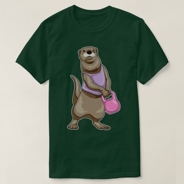 T-shirt Otter Fitness Dumbbell (Design devant)