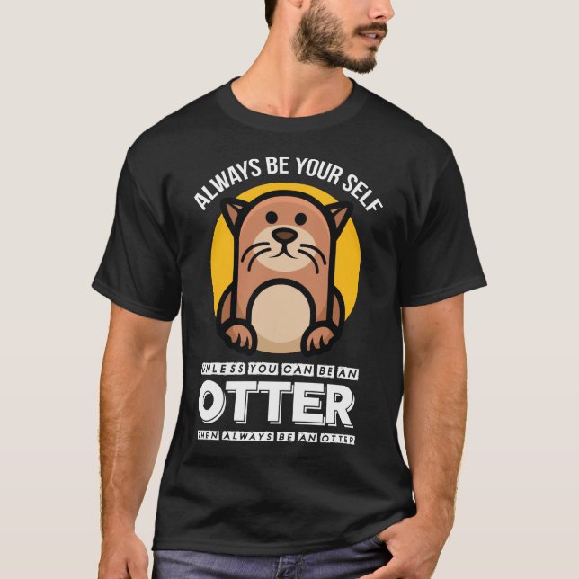 T-shirt Otter Icon drôle de loup de mer dire (Devant)