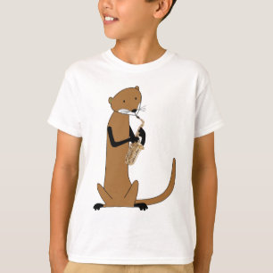 T-shirt Otter Jouer le saxophone