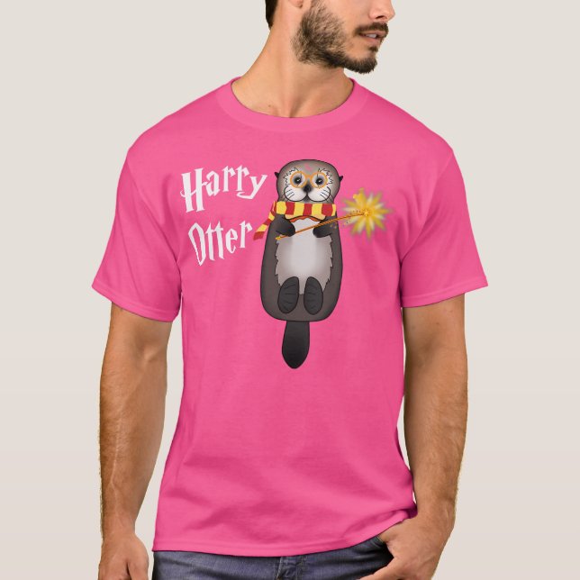 T-shirt Otter Magic Wizard Drôle de Loutre Harry (Devant)