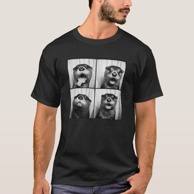 T-shirt Otter mignon Visage Otters Amour Otter Drôle Anima (Devant)
