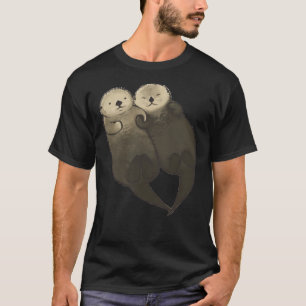T-shirt Otter - Otter tenant les mains Classique