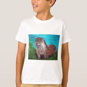 T-shirt Otter par une peinture fluviale