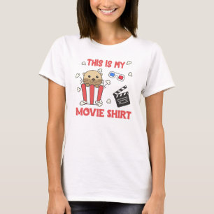 T-shirt Otter Popcorn Films Coin Soirée Films Regarder
