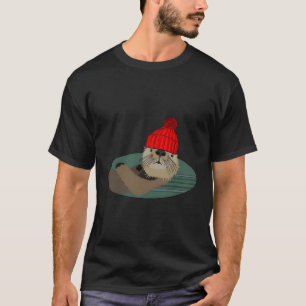 T-shirt Otter Portant Une Beanie