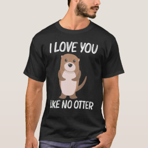 T-shirt Otter Pour Hommes Femmes Pup Aquatique Weasel Rive