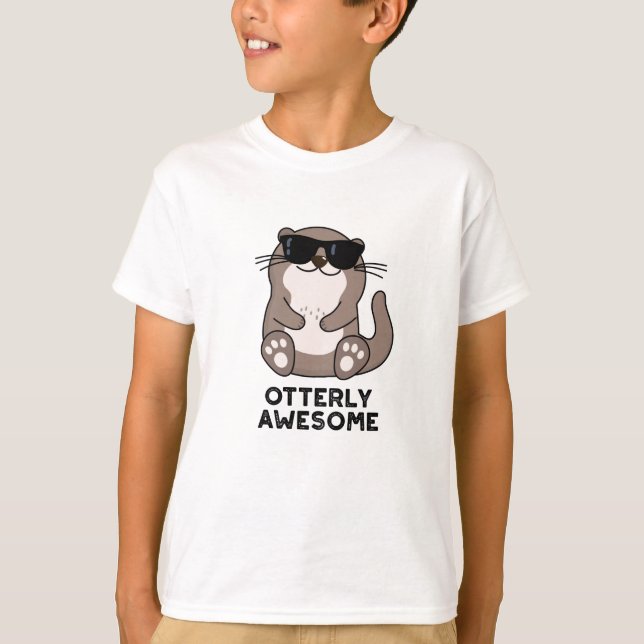 T-shirt Otter Pun animal d'Otter d'un drôle d'aspect (Devant)