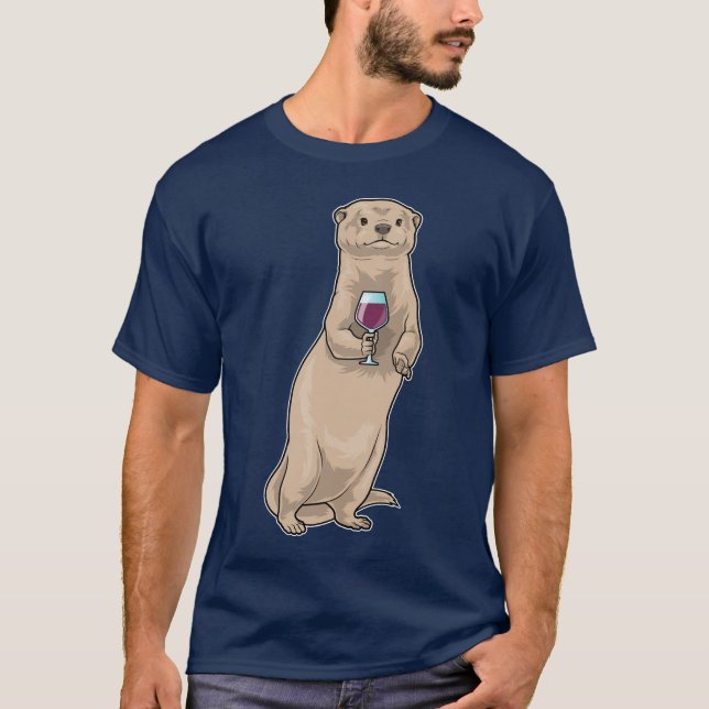 T-shirt Otter Red wine (Devant)