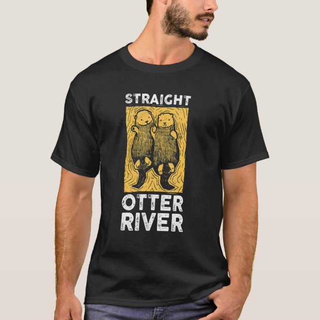 T-shirt Otter River Otters droite Hommes Femmes Jeunes (Devant)