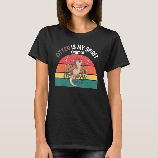 T-shirt Otter-Shirt Otter Is My Spirit Animal Funny Kids W (Devant)