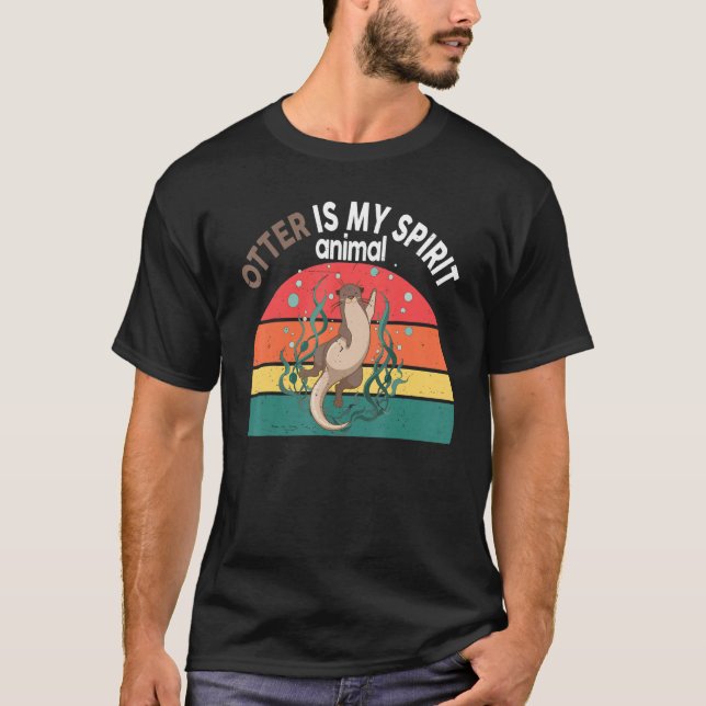T-shirt Otter-Shirt Otter Is My Spirit Animal Funny Kids W (Devant)